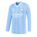 Camisa de Futebol Manchester City Erling Haaland #9 Equipamento Principal 2023-24 Manga Comprida